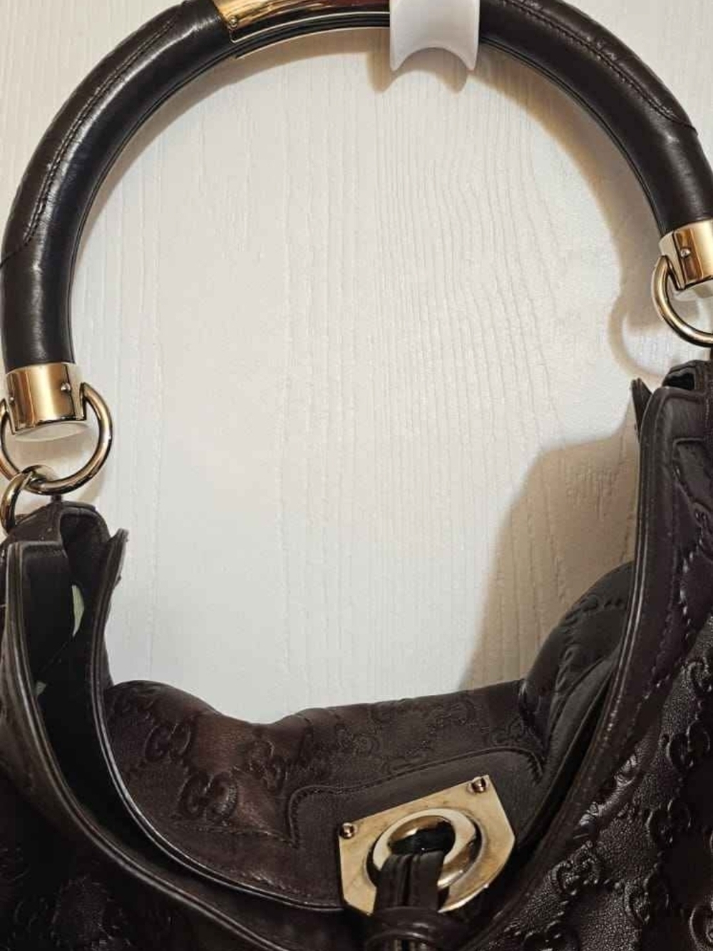 Gucci Black Leather Tassel Hobo with Bamboo Accents - Picture 2 of 4
